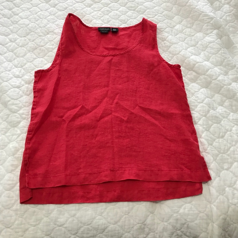 Jones & Co (Jones New York) pink linen top